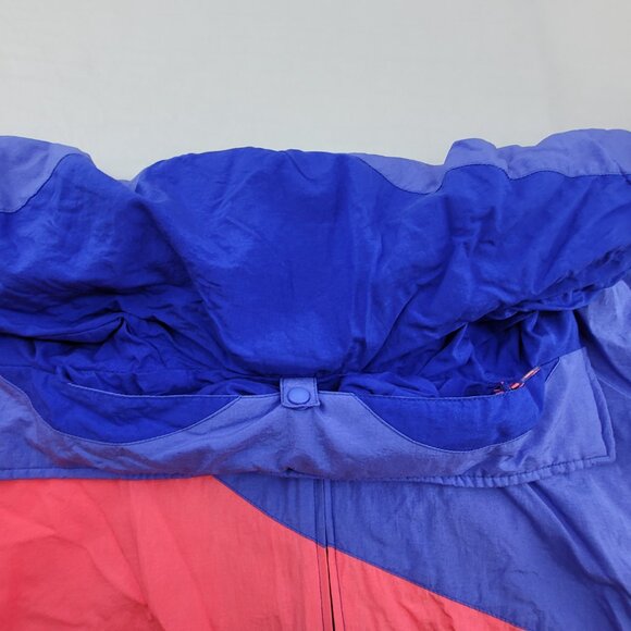 Vtg Nike Hooded Track Jacket Womens M Pink Purple Windrunner Full Zip Windbreake - Picture 7 of 16